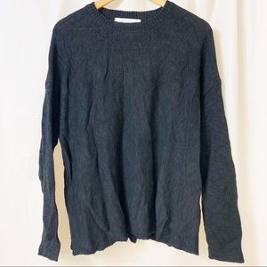 Workhall Okakie Black Knit Long Sleeve Pullover Sweater